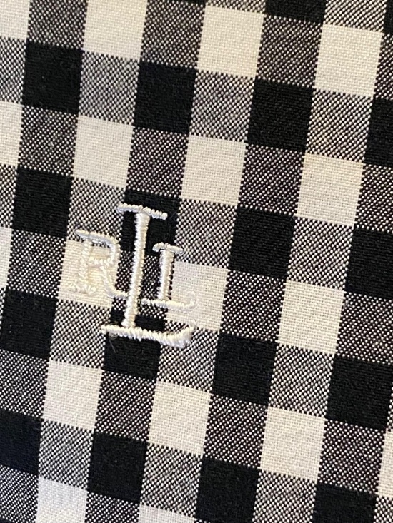 LAUREN RALPH LAUREN Checkered Gingham Button Down Petite Medium - Picture 3 of 6